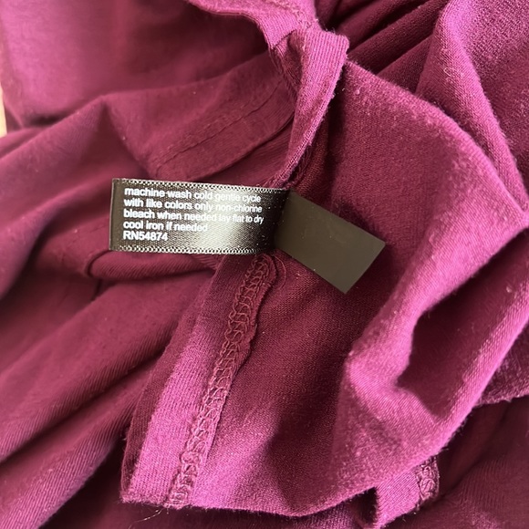 The Limited, Purple Shoulder Cut-Away, Long Top with 3/4 Sleeves, Size Small - Picture 5 of 5